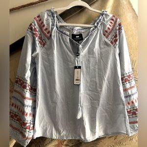 New Boho Peasant Top Blouse Coco Colette SZ Medium